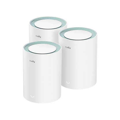 Access Point - Cudy - Cudy Dual Band WiFi 5 1200Mbps Gigabit Mesh Router 3 Pack